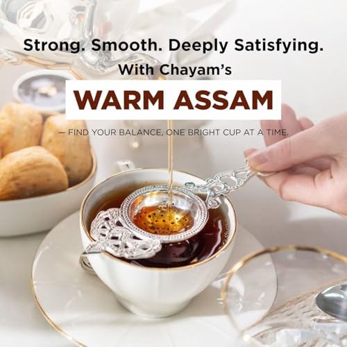 Image of CHAYAM Warm Assam - 50g Loose Tea in Tin | Strong Whole Leaf Orthodox Tea from Assam | Bold & Malty Flavour | Premium Indian Black Tea Rich in Antioxidants
