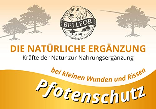 Bellfor Natürliche Salbe für Pfotenschutz Hunde Calendula, Kokosfett & Insektenfett – Natürlicher Schutz gegen Schnee, EIS & Streusalz - Antibakteriell und Pflegend - 100 ml.