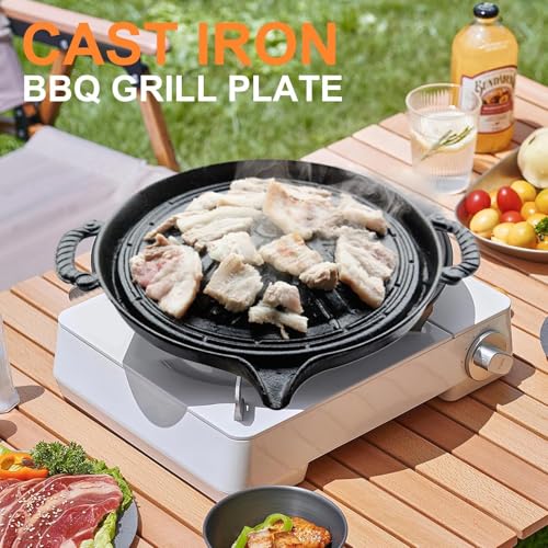 Plaque de cuisson fonte 11 pouces gril viande et barbecue - 5