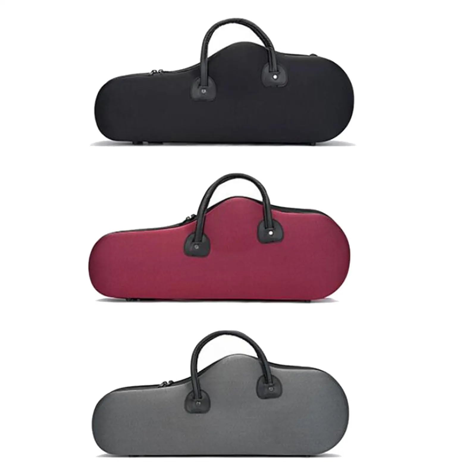 Estuche para saxofón Estuche for saxofón alto, bolsa de almacenamiento for, asa transporte, resistente a golpes, con doble cremallera, for llevar en conciertos y actuaciones(Black)