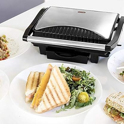 Cecotec Rock´n Grill 1000 W. Elektrischer Grill, RockStone Antihaftbeschichtung, 1000 W, 25,5 x 29,5 x 10 cm – Bild 4
