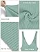 MEROKEETY Womens 2025 Summer V Neck Knit Midi Dress Bodycon Casual Sleeveless Ribbed Party Sweater Dresses,Sage,XS