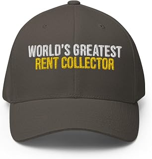 World's Greatest Rent Collector Hat (Embroidered Structured Twill Cap) Rent Collector Apparel