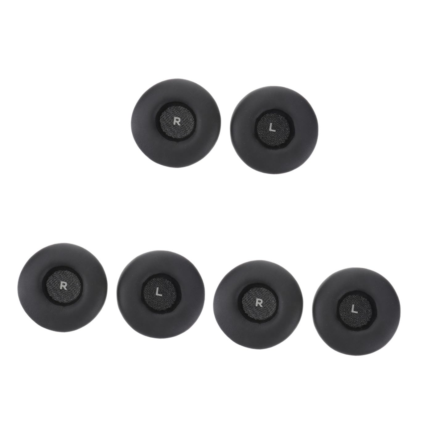Hemobllo 3piezas Cojines De Repuesto para Auriculares Cubiertas De PU Duradero y Color Negro Comodidad y Rendimiento De Sonido Mejorado Compatible Auriculares