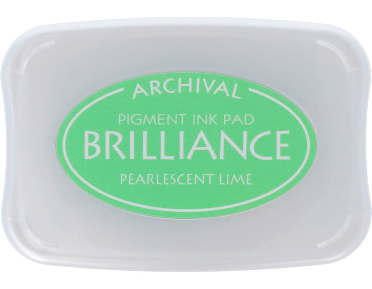Tsukineko Brilliance Ink Pad, Pearlescent Lime,BIP42 — image 1