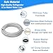 Refrigerator water line - 6 FT Premium Stainless Steel Braided Ice Maker Water Hose,Food grade PEX Inner Tube Fridge Water Line with 1/4