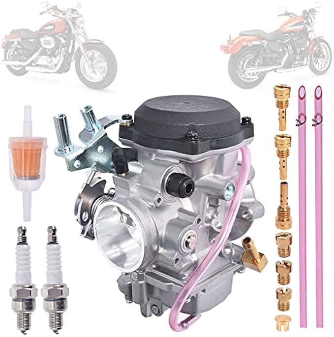 CV40 Carburetor Replacement for Harley Davidson Sportster 1200 XLH1200 Sportster 883 XL883 1998-2016 / Softail 1988-2017 / Dyna FXR FXD 1988-2016 / Touring 1988-2016 27490-04