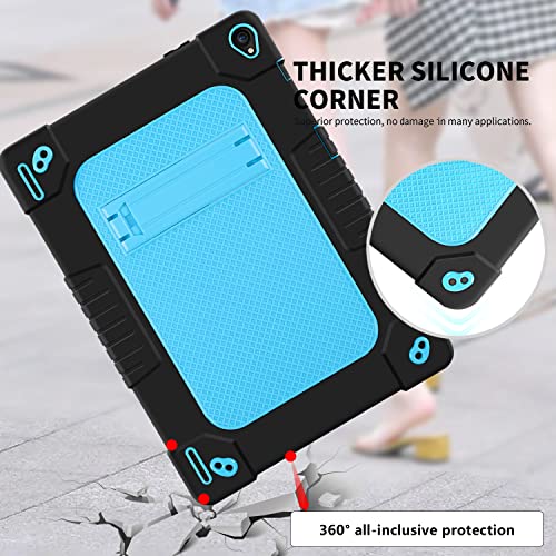Fiewesey Case For Coopers Tablet Cp10 10.1 Inch Tablet,Shockproof Kids Friendly Rugged Cover With Shoulder Strap & Stand Case For Yqsavior/Coopers Tablet Cp10/Hottablet Hotcp10 Tablet (Black/Blue) #TOP2