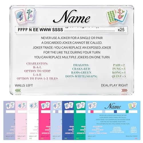 Personalized Mahjong Line Reader & Clear Acrylic Card Finder