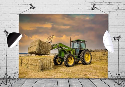 Fondo Fotográfico Tela BELECO 7x5 ft Tractor Rural miniatura 3