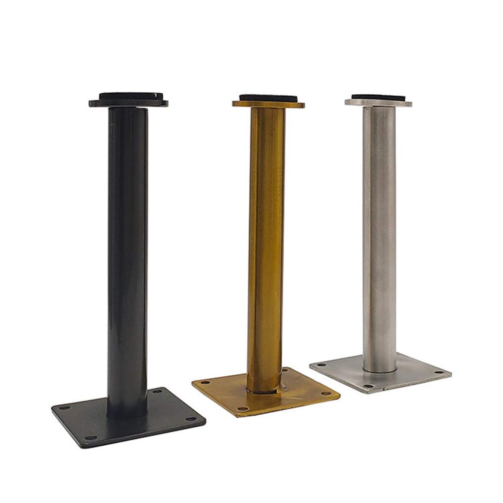 4 piedini per mobili in acciaio inox, per mobili e divani, regolabili, accessori di ricambio per mobili da tavolo, divano, scrivania, letto, gambe mobili, colore argento (21 cm)