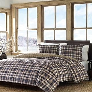 Eddie Bauer Port Gamble Comforter Set, King, Blue, 3 Piece