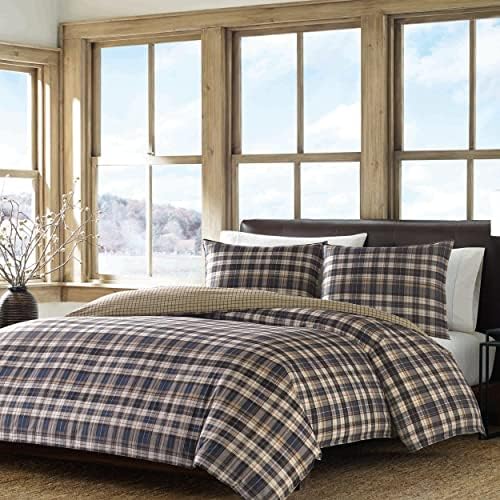 Eddie Bauer Port Gamble Comforter Set, King, Blue, 3 Piece