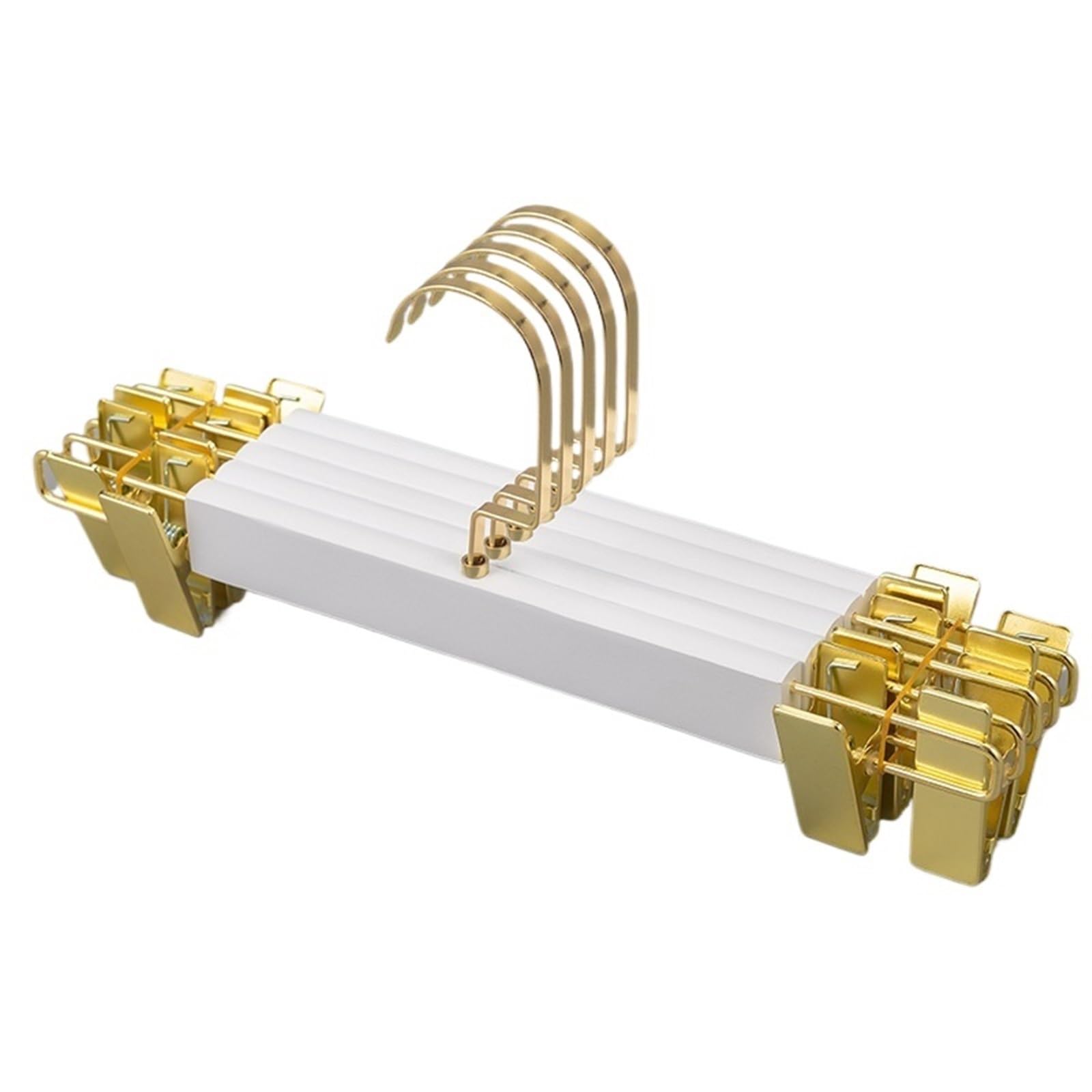 Trouser Hangers 10pcs/Solid Wood Pants Rack Clip Skirt Household Support Non-slip And Non-marking Strong Clothing Store Hanger(Beige)
