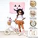 Petimini 12 Inch Kids Bike for Age 2 3 4 Years Old Little Girls Toddlers Retro Vintage Style Bicycles with Basket Training Wheels and Bell, Pink