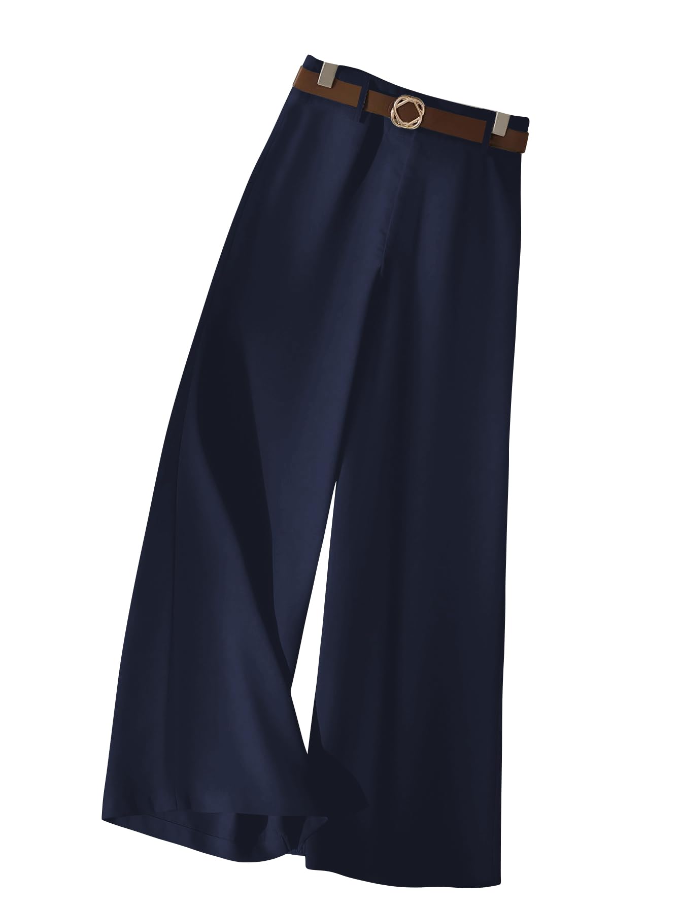 KERI PERRY Pantaloni coreani da donna, da ufficio, formali, neri, beige, dritti, in cotone e spandex, elasticizzati, a vita alta
