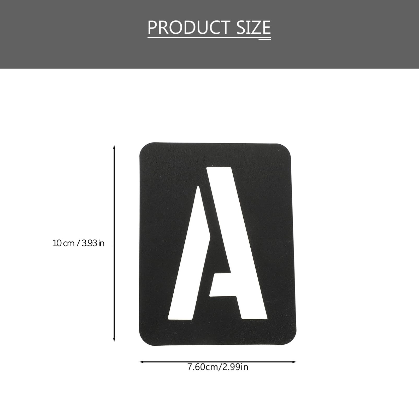 Tofficu 5 Set stampini per lettere riutilizzabili stencil per dipingere per l'artigianato modelli di pittura numero stencil per pittura Template per pittura modelli di alfabeto pp Black