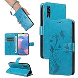 HUANGTAOLI Custodia per Samsung Galaxy A50 Dual SIM, porta carte e cavalletto