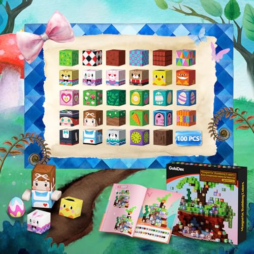GobiDex 100PCS Magnetic Blocks Building Toys for 3+ Years Old Girls Boys, Game-Based Build MagWonder with Sensory Construction Set, Birthday Gifts for Kids（1inch） by GobiDex - Image 5