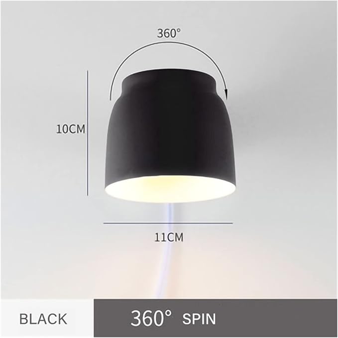 HIBROM Muur licht, Wandkandelaars, Wandlampen Slaapkamer Leeslampen 360° draaibaar met schakelaar Pug-in Open Line Frosted Iron Light Shade Massief Houten Lamp Pole E14 (Color : BlackCoolWhite, Size : USplug photo 2