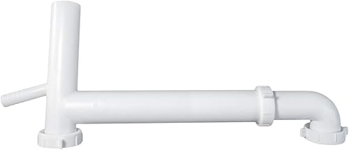 Highcraft Q23917 Residuos de salida de plástico con rama para aplicaciones de drenaje tubular de 1-12 pulgadas, color blanco, paquete de 1