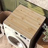 FÁCIL DE LIMPIAR Y REUTILIZABLE - La alfombrilla protectora de la parte superior de la lavadora y secadora tiene una superficie plana que es fácil de limpiar, simplemente lávela con agua y jabón o límpiela con un paño húmedo, también mantendrá ordenada la parte superior de su lavadora. Reutilizable.