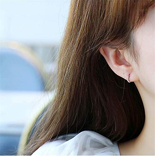 Minimalist Ball Bead Small Hoop Earrings For Women Girls S925 Sterling Silver Pierced Ear Simple Cartilage Tragus Sleeper Earrings Irregular Tiny Dot Hinged Fashion Jewelry (6Mm Silver) #TOP2