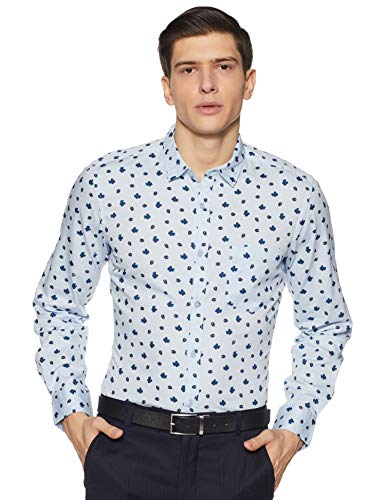 Image of Amazon Brand - Symbol Men's Solid Slim Fit Full Sleeve Formal Shirt