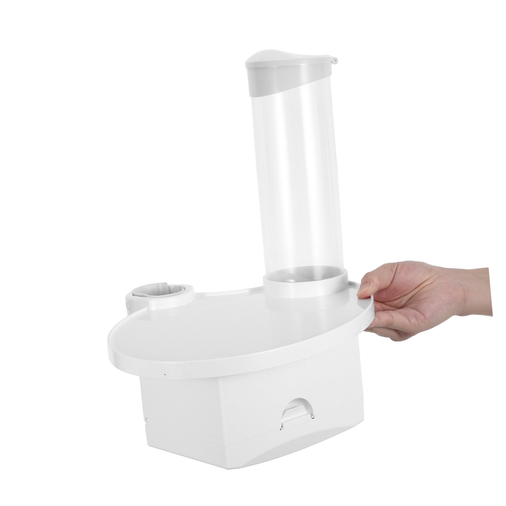 Organizador de Dentales Equipos de Plástico Blanco | Bandeja Utilitaria con Dispensador y Portavasos, Integración con Caja de Pañuelos, Salas de Procedimiento y Clínica