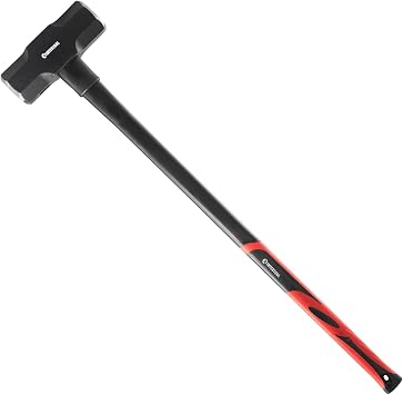 INTERTOOL Sledgehammer 16 lbs Sledge Hammer for Demolition, Construction, Stake Driving - Reinforced Steel 36 Overstrike Protection with Shock Absorbing Non-Slip Handle HT08-0250