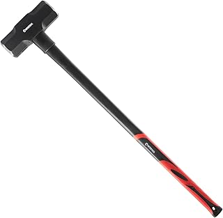 INTERTOOL Sledgehammer 16 lbs – Sledge Hammer for Demolition, Construction, & Stake Driving - Reinforced Steel 36” Overstrike Protection with Shock Absorbing Non-Slip Handle HT08-0250