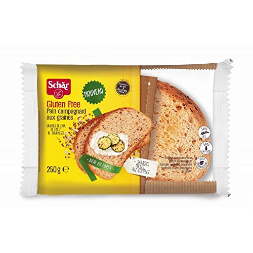 PAIN CAMPAGNARD AUX GRAINES SANS GLUTEN 250G, SCHÄR, LOT DE 3