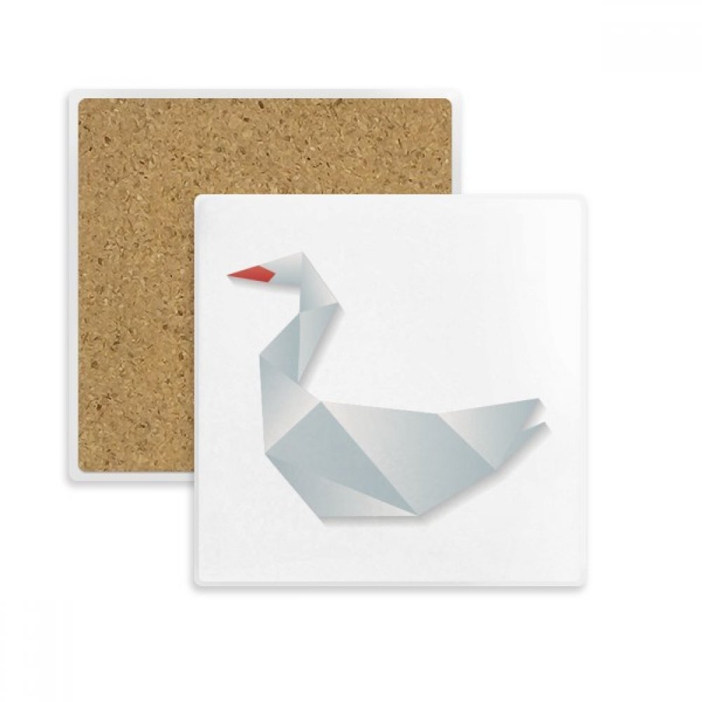 Coaster dessous de verre pierre absorbante tasse bouteille verre motif carré oie origami