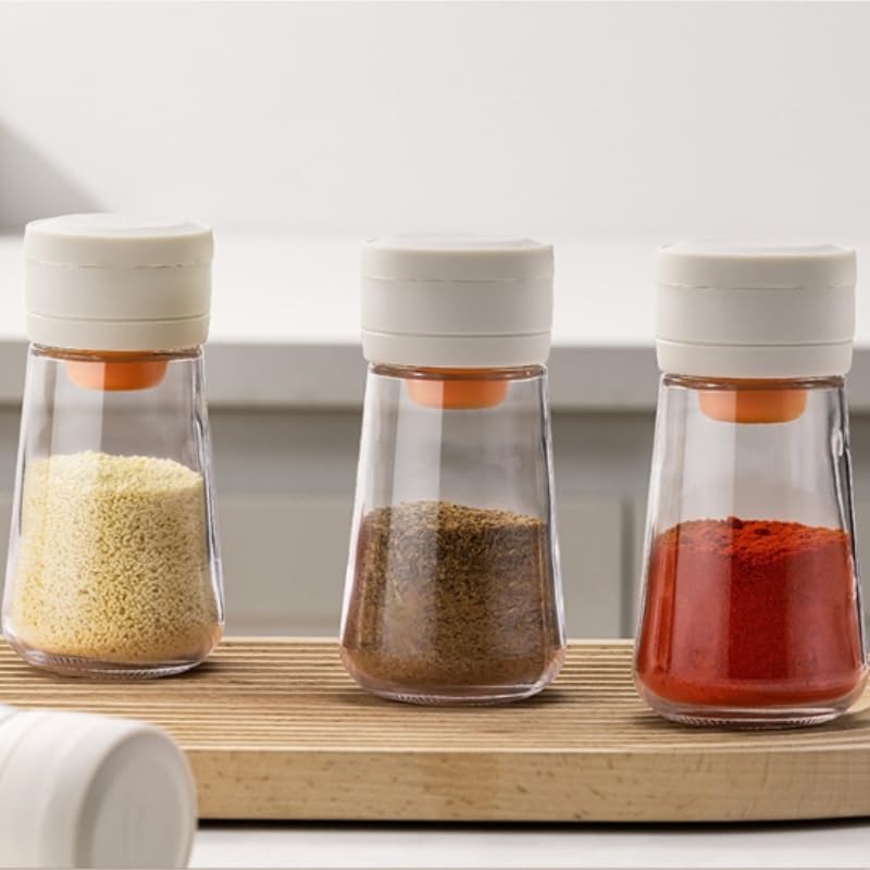 Quantitative Seasoning Jar Kitchen Glass Flavor Bottle Household Box