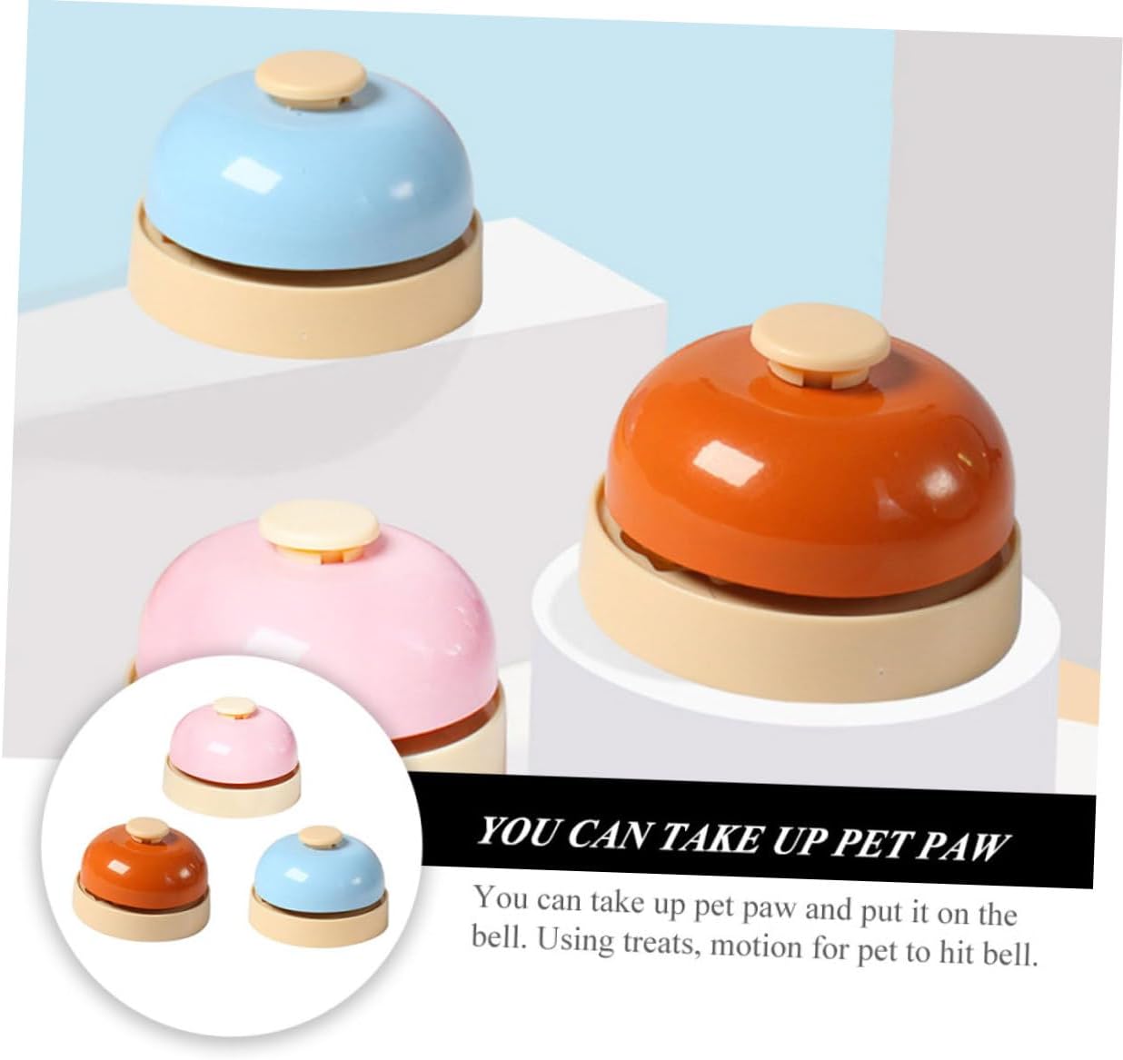 3pcs Puppy Accessories Dog Toilet Bell Talking Buttons for Dogs Bells for Dogs to to Go Outside Puppy Training Training Bells Vocalize Stainless Steel Dog Potty