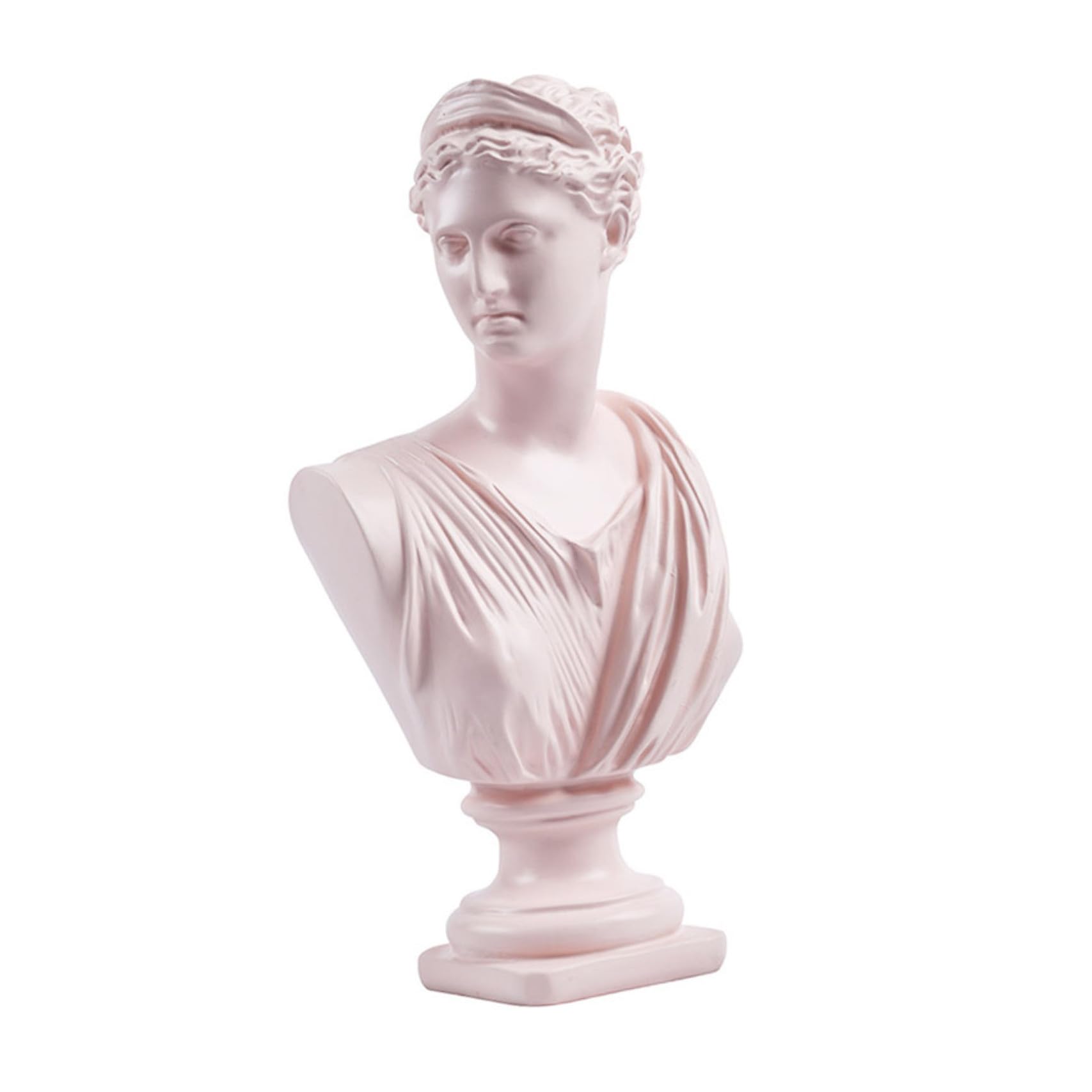Artibetter Statua Busto di in Resina Rosa per Decorazione Casa