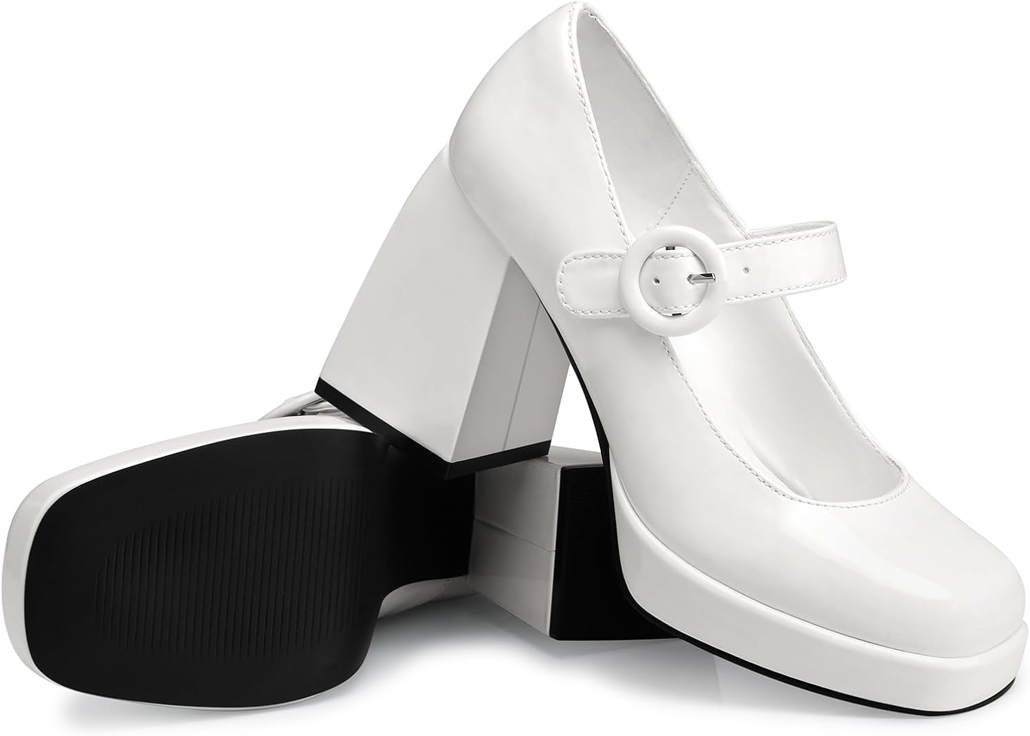 Women Mary Jane Shoes: Comfortable Closed Toe Chunky Heels, 2026 Trendy Dress Shoes Prom Formal Graduation Platform Pumps Size 6-11 - Image 4