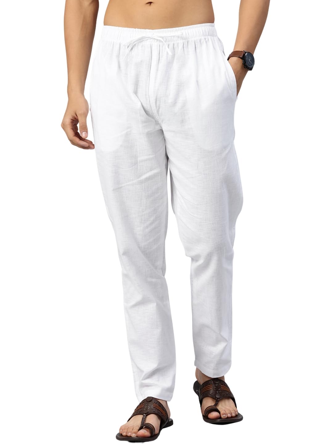 Men's Pure Cotton Regular Fit Solid Pyjama