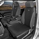 CAT Hex Linen Car Seat Covers - Heavy-Duty Seat Protectors with Stylish Hexagonal Pattern, Universal Fit, Durable and Easy to Install for Cars and Trucks (2pc)