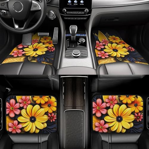 Tapis de sol voiture de haute qualité motif ethnique floral protection SUV