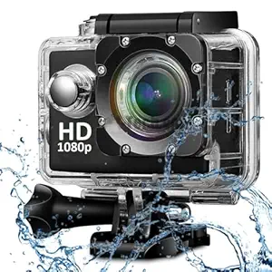 SIRGAWAIN Action Camera 1080P 12MP Sports Camera Full HD 2.0 Inch Action Cam 30m/98ft Underwater Waterproof Camera with Mounting Accessories (CAM3)