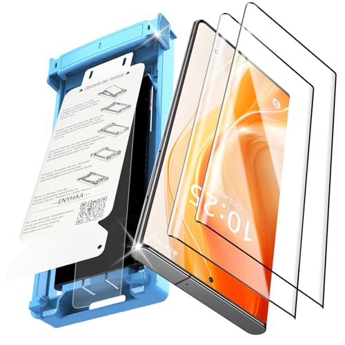 ENYHAA 3 Pack for Samsung Galaxy S23 Ultra clean Screen Protector [Dust-Free Kit Auto-Positioning Bubble Free Easy installation 3D Curved Full Coverage [Not Glass][Support Fingerprint]