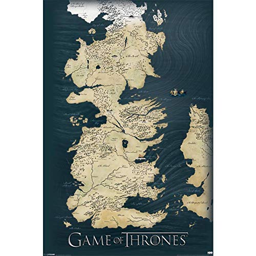 Image of Game of Thrones Map Poster multicolour