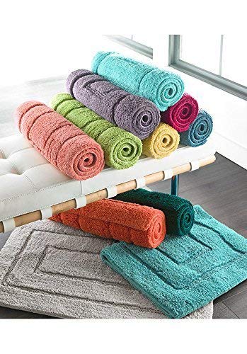 Kassatex Kassa Design Bath Rug, 24 X 40 In, Aqua #TOP2