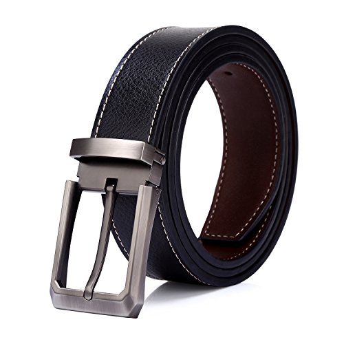 Tonly Monders Men's Leather Reversible Stitch Belt 28