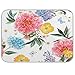 Mikrofaser-Abtropfmatte, Wasserfarben, rosa Pfingstrose, saugfähig, Geschirr-Abtropfmatte, 40,6 x 45,7 cm, blaue Hortensien, fliederfarben, Sommerblumen, hitzebeständig, Spülbeckenmatte, Abtropfmatte
