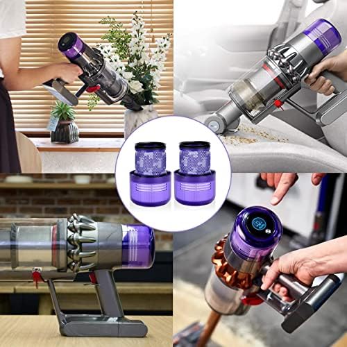 QAQGEAR 2 Pack Vacuum Filters Replacement for Dyson V11 SV14 Torque Drive Animal Absolute Cordless Stick Vacuum Cleaner, Compare to Part # 970013-02, Washable, Reusable
