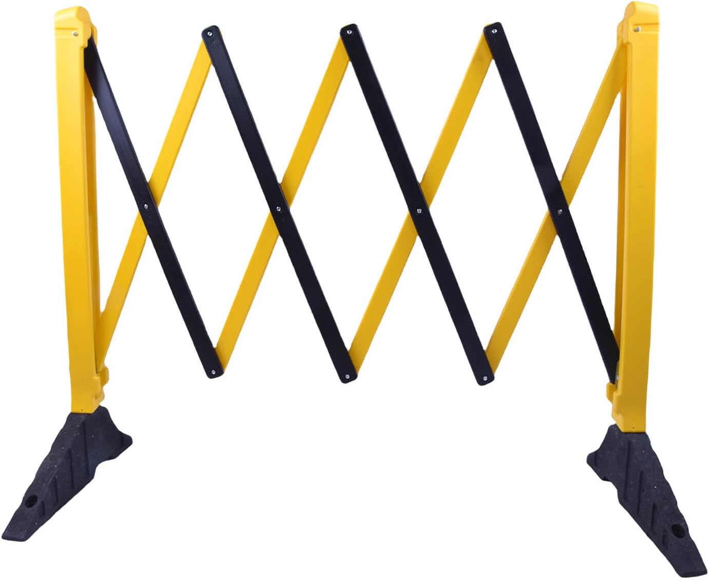 9 FT Expandable Barricade Gate, Folding Security Gate, Heavy Duty Folding Safety Barrier, Traffic Gate Barrier, Retractable Driveway Fence for Construction Site (2)
