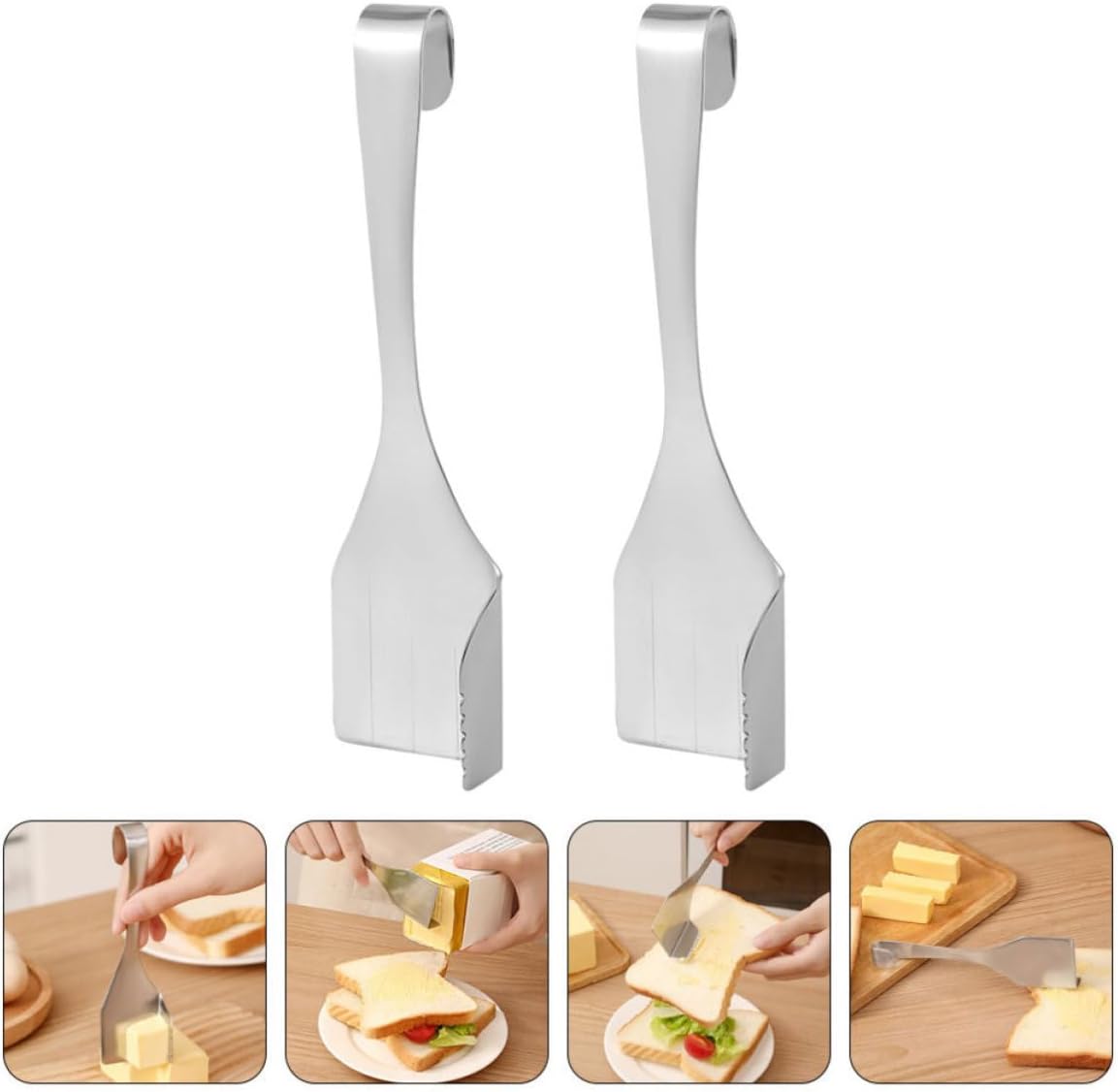 2pcs Butter Slicer Cutter Stainless Steel for Home Baking Shop Use