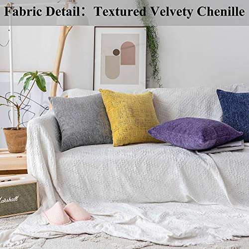 Home Brilliant Grey Mix White Cushion Covers 45 x 45 Set of 2 - Image 2